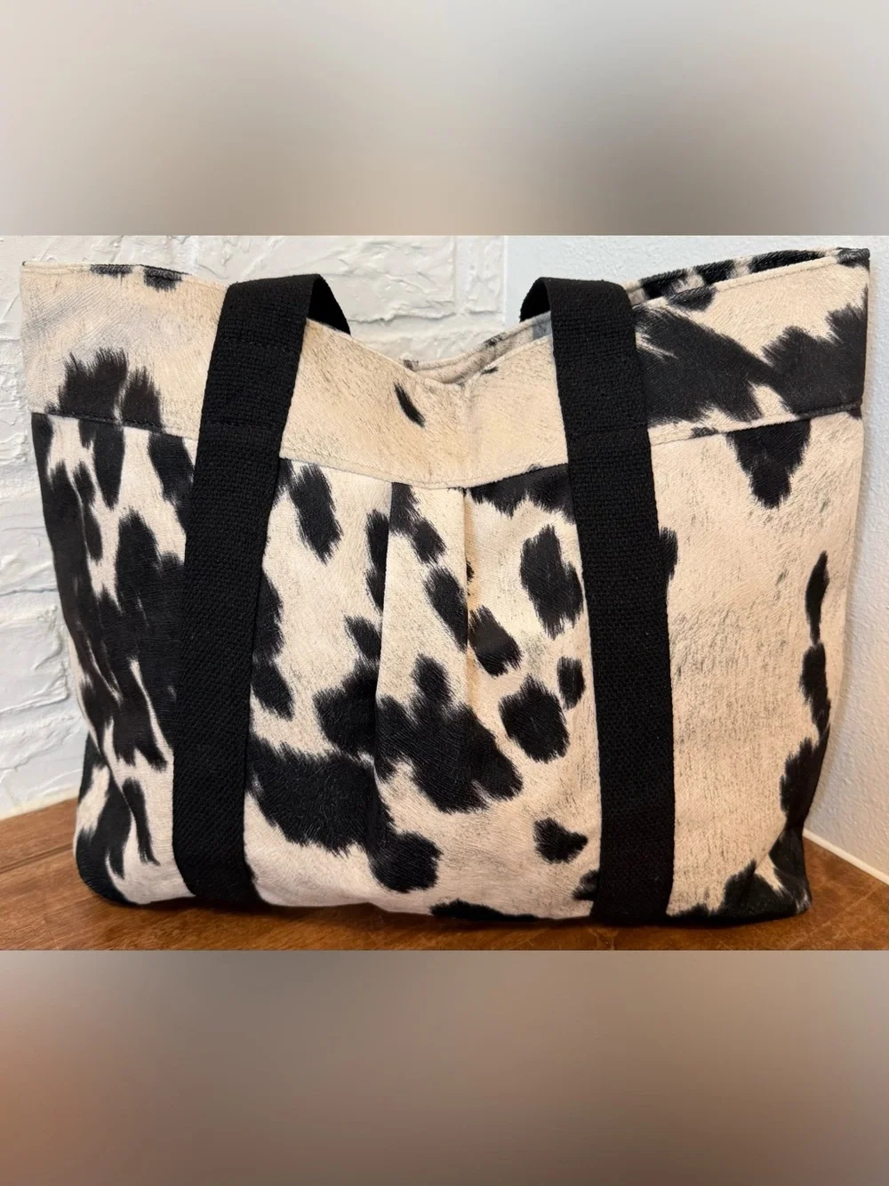 Rebekah Scott Designs Philip Tote Black Cowhide Retired Daydream Like New